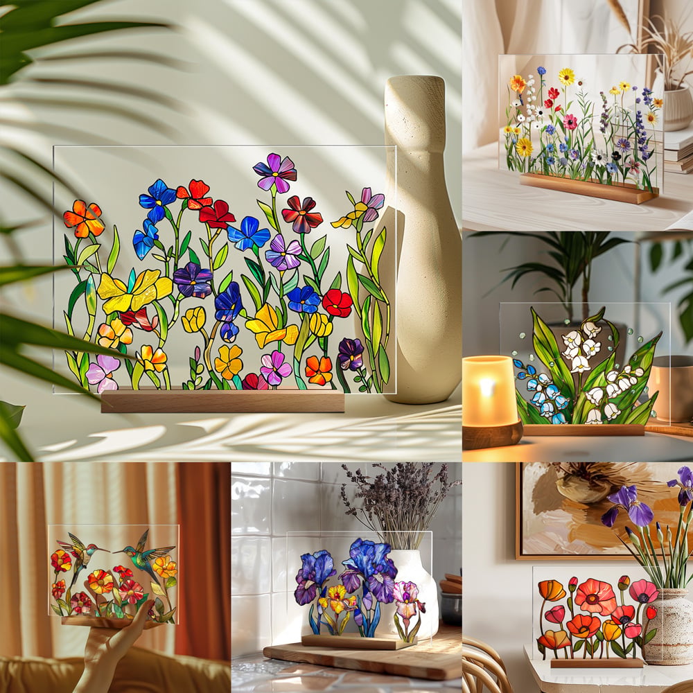 🌷🌼2024 NEW - 🌻🌺Painted Colorful Flower Pattern Decor