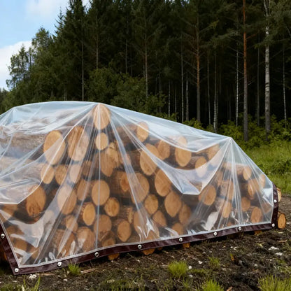 Clear Waterproof PE Tarp, Transparent Outdoor Cover with Metal Grommets🛡️