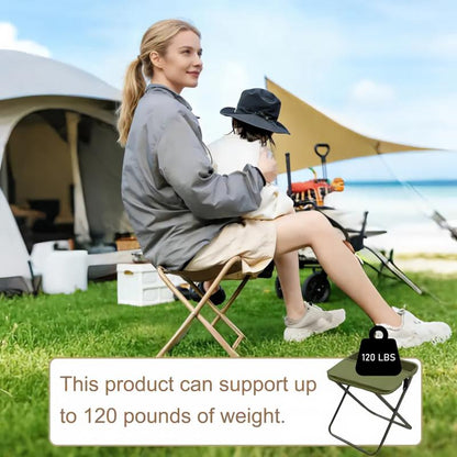 Outdoor Foldable Stool Backpack Portable Camping Chair Bag Crossbody Design