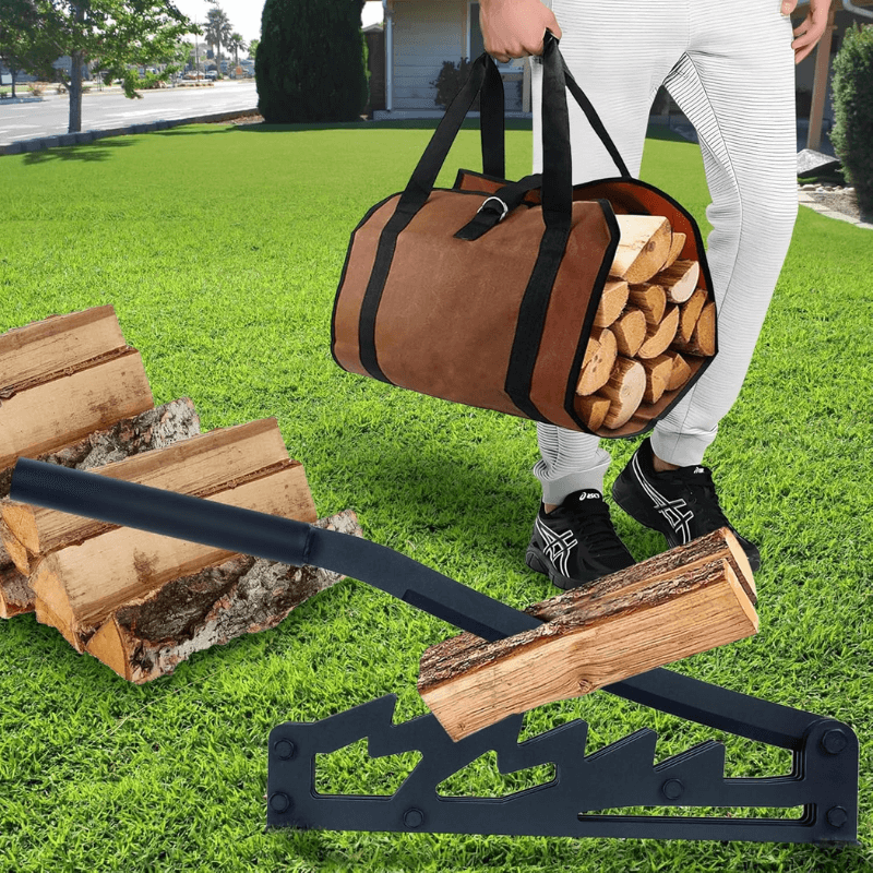 Wall Mounted Firewood Kindling Splitter