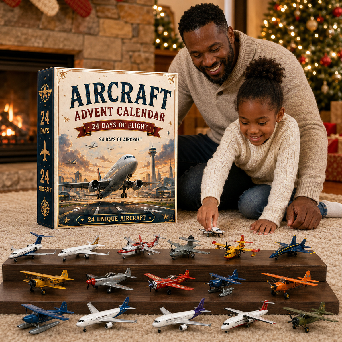 🎄Last Day 49% OFF – ✈️ Aircraft Advent Calendar 2026 | 24 Days of Flight with 24 Unique Miniature Airplanes, Jets & Aviation Collectibles 🎄🎁