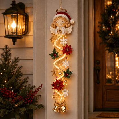 🎄Light-Up Christmas Door Hanger – 6 Festive Designs with Warm Holiday Glow ✨
