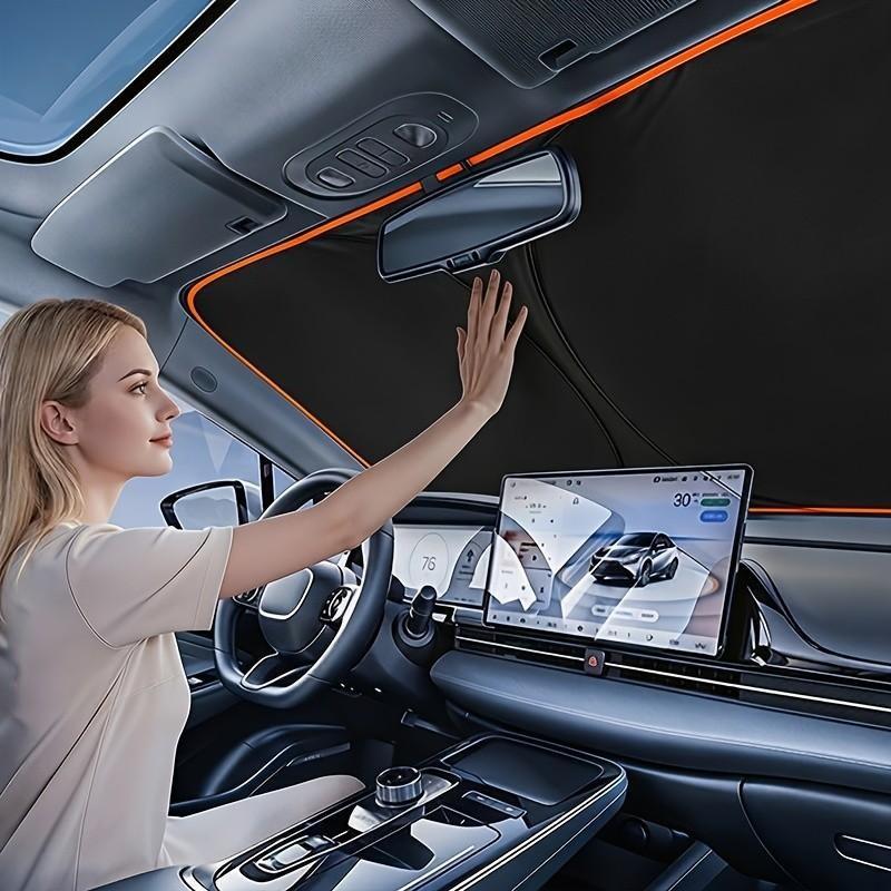 2026 New Portable Heat-Insulating Vehicle Sunshade, Upgraded Thickened Front Window Sun Shade☀️🚗