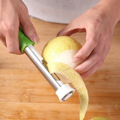 🥳2026 HOT SALE🥳💞50K+ SOLD!🔪🛒! The 2-in-1 Kitchen Hero: Core & Peel with a Twist. Stainless Steel Fruit Tool! 🍎⏱️