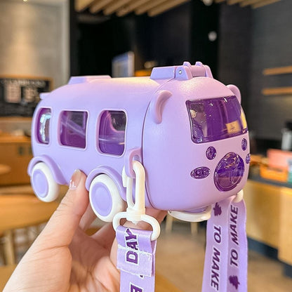 Portable Water Cup in Bus Shape with Strap（16.9 Oz）