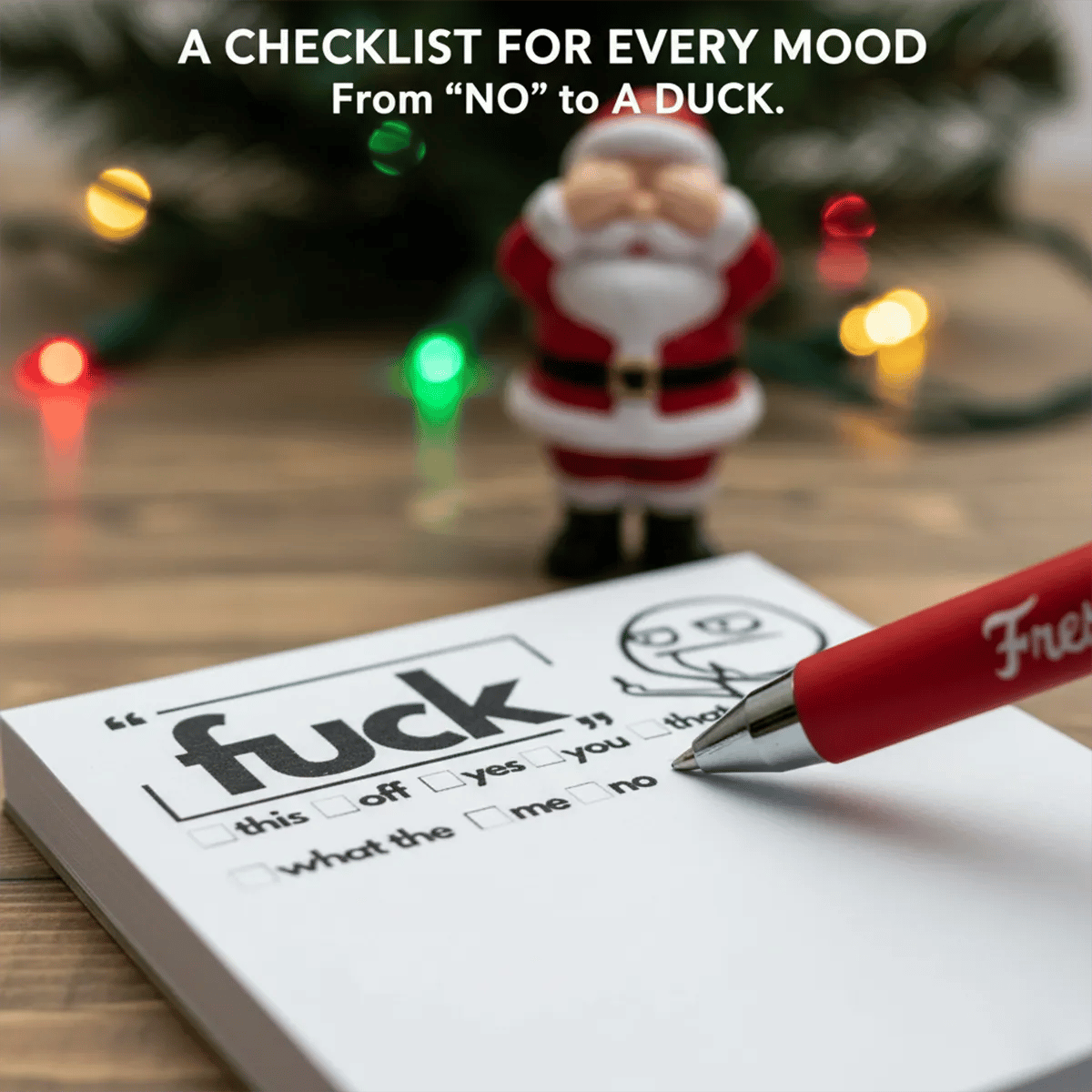 💥Last Day Promotion 50% OFF💝Mental Checkout Bundle | Fresh Outta Fucks Stress-Relief Ballpoint Pen + Rant Pad | Office Christmas Gift Exchange