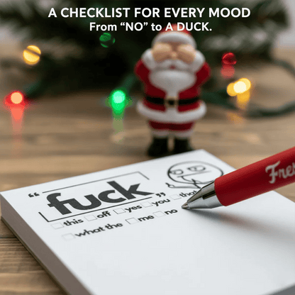 💥Last Day Promotion 50% OFF💝Mental Checkout Bundle | Fresh Outta Fucks Stress-Relief Ballpoint Pen + Rant Pad | Office Christmas Gift Exchange