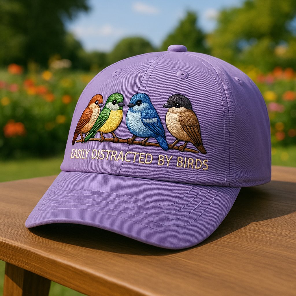 🔥Last Day 49% OFF - 🐦Easily Distracted by Birds Embroidered Hat