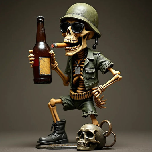 💀 Born to Booze Skull Decoration – The Ultimate Badass Wine Holder!
