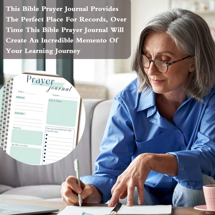 Prayer Journal For Men And Women: An Inspirational Christian Bible Journal, Prayer Notebook & Devotional (Spiral-Bound Hardcover)