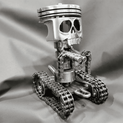 🔥LAST DAY 50% OFF - 🛠️💀Handmade Piston Skull Face Sculpture