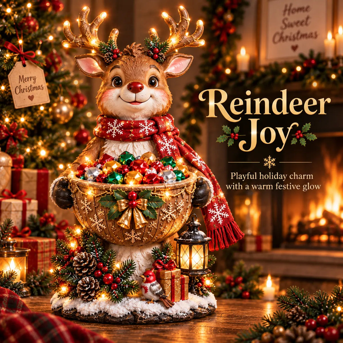 ✨Last Day 50% OFF✨ Lighted Christmas Candy Bowl Collection – 5 Festive Holiday Designs