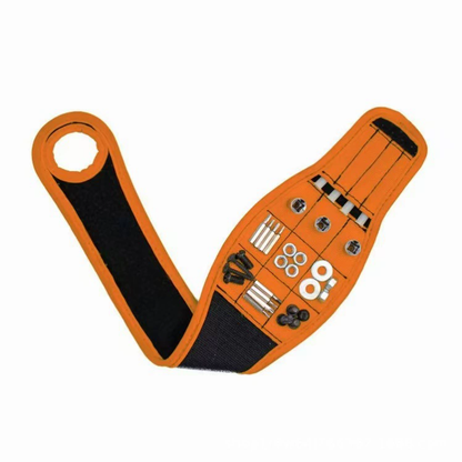 Magnetic Tool Storage Wrist Band with Thumb Wrap Strong Adsorption for Metal Parts