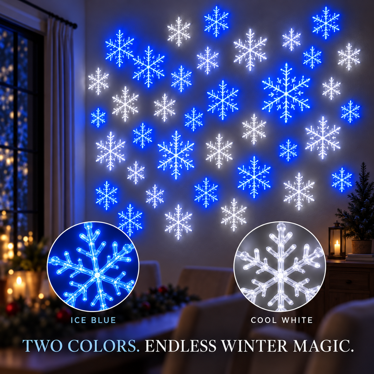 ❄️LED Snowflake Wall Decoration Set