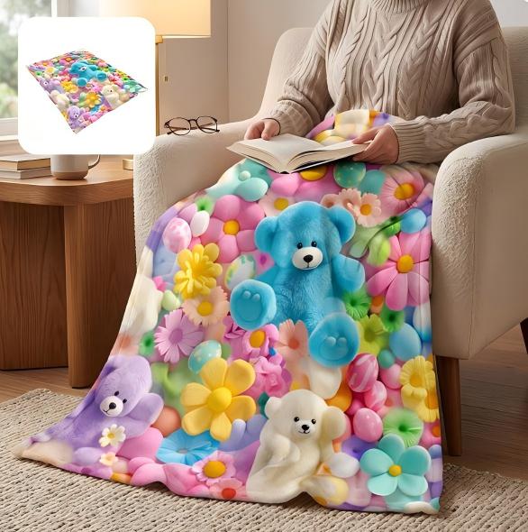 Cute Plush 3D Throw Blanket