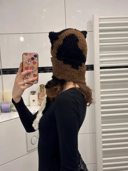 🔥Last Day 50% OFF - 🐾🧶Cozy Up with the Adorable Calico Cat Crochet Scarf