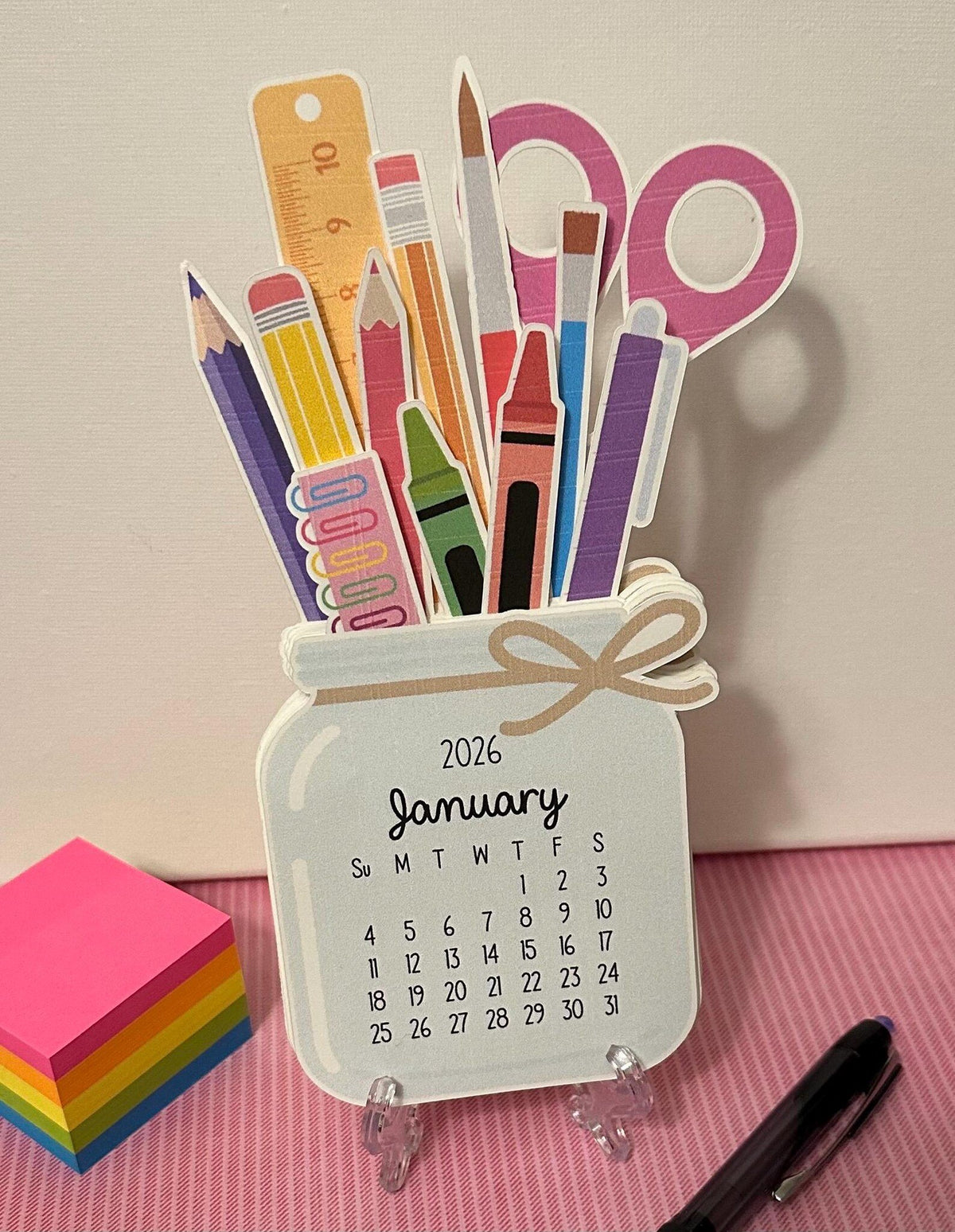 2026 Desk Calendar, 2026 Stationary Calendar, 2026 Teacher Calendar