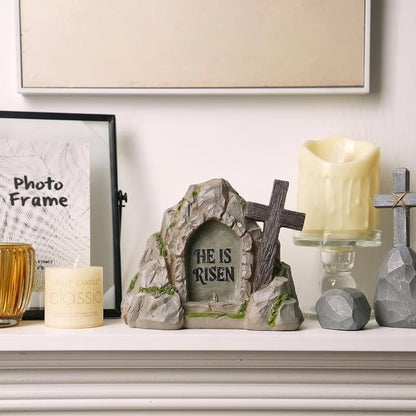 ✝️ "HE IS RISEN" Empty Tomb Easter Scene LED Light Ornament✨Bring the Light of Resurrection Into Your Home