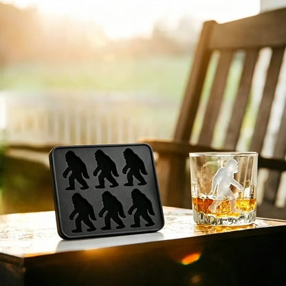 Bigfoot Silicone Ice Cube Tray, 6-Cavity Sasquatch Ice Mold for Whiskey Cocktails