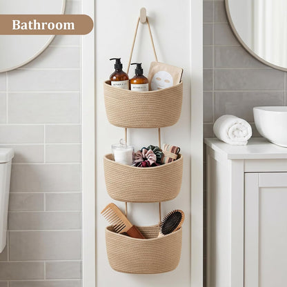 Decorative 3 or 4-Tier Hanging Organizer Bag
