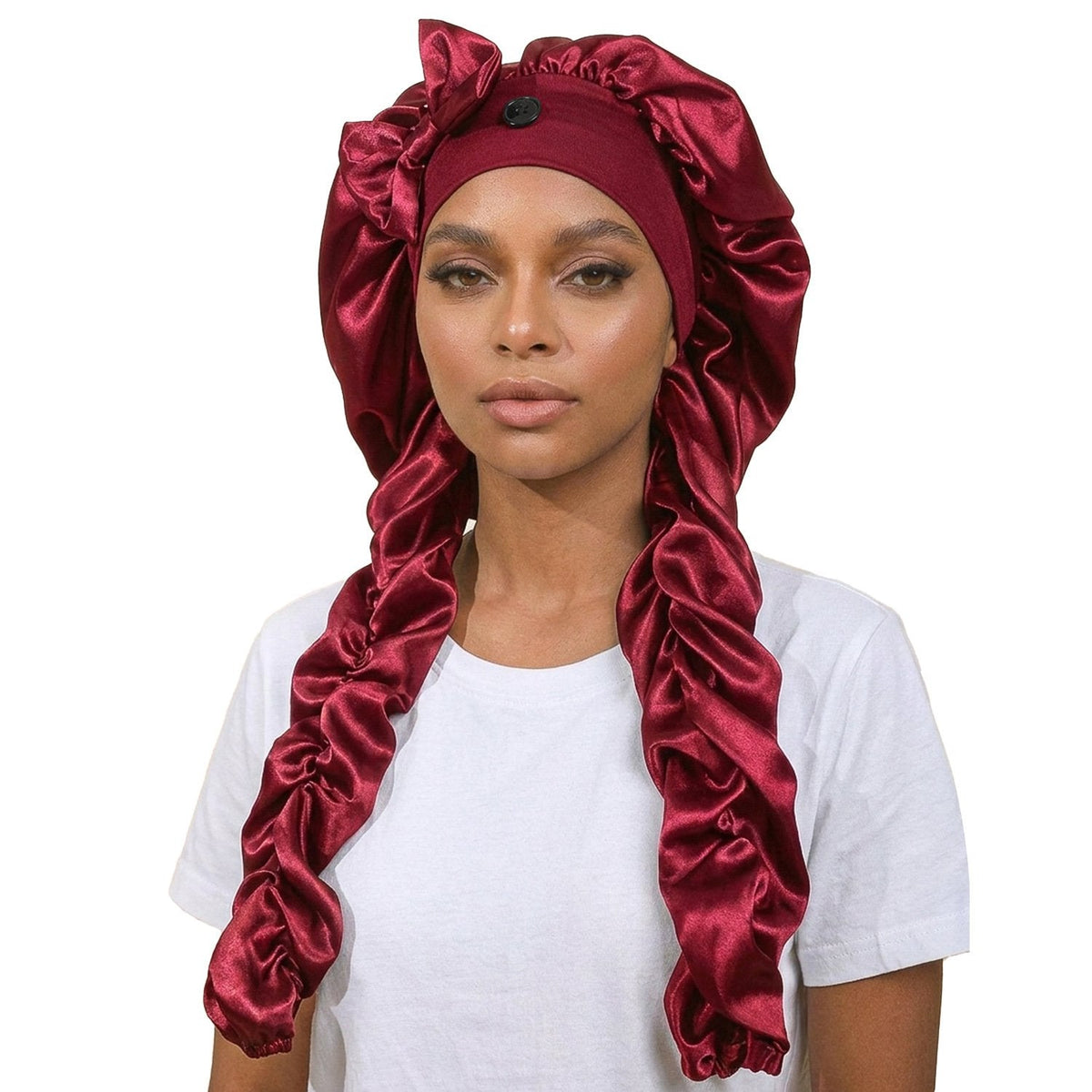 🔥 Silk Bonnet for Long Curly Hair