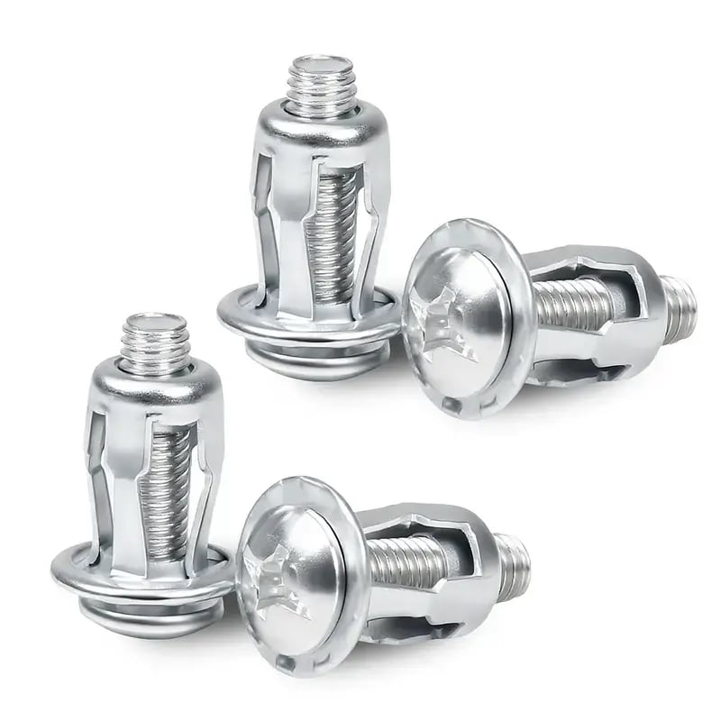 30Pcs/90Pcs Heavy-Duty Carbon Steel Button Rivet Locking Nuts Set