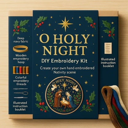 🔥Last Day 50% OFF - ✝️"O HOLY NIGHT" DIY Embroidery Kit 🪡