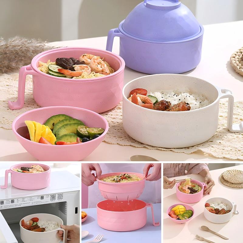 Microwave Safe Ramen Bowl with Lid for Instant Noodles