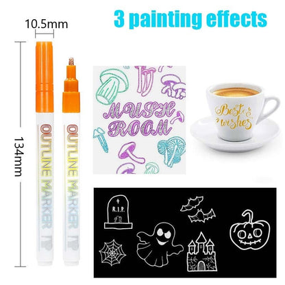 🔥Last Day 49% OFF - 🎁Terrain-hill Double Outline Markers Set