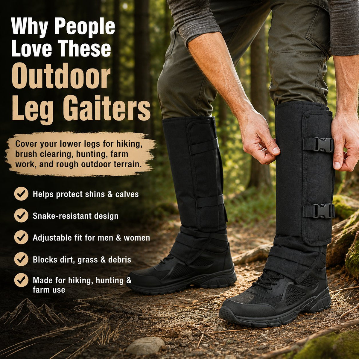 🔥Snake-Resistant Outdoor Leg Gaiters🐍