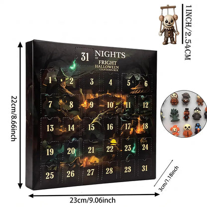 🎃2026 Halloween Countdown Advent Calendar Gift Box - 31 Nights of Fright Blindbags Surprise Set👻