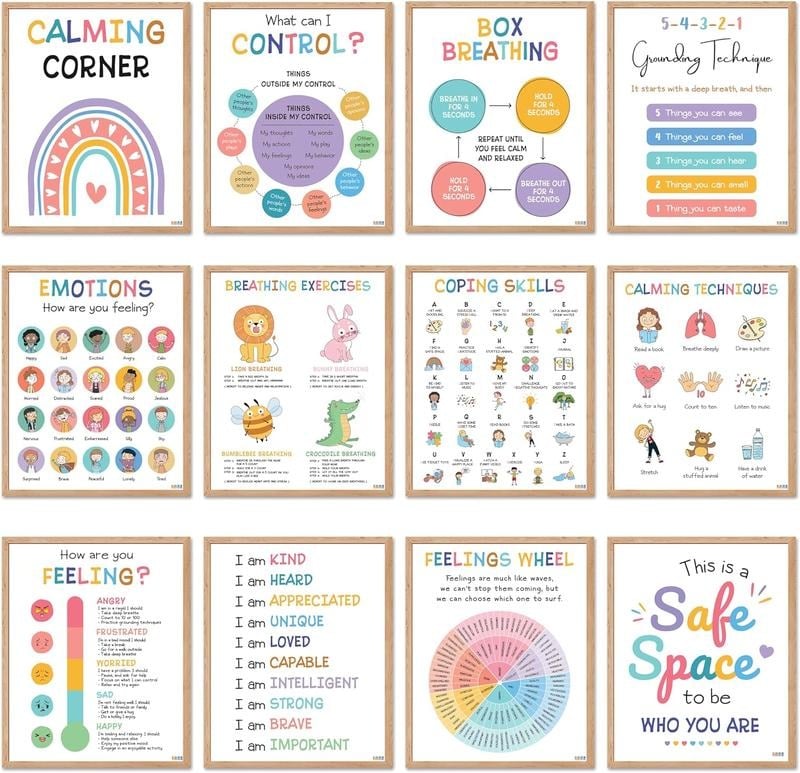 🔥Last Day 49% OFF❤️12 Pcs Calming Corner Posters