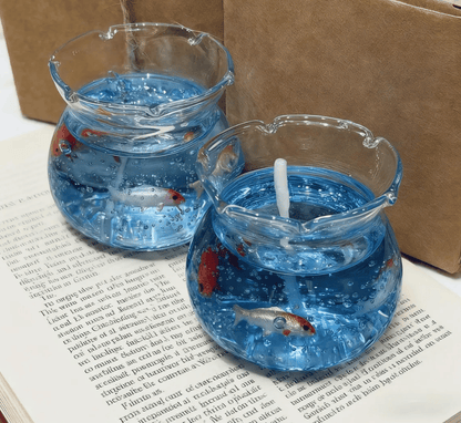 🔥Last Day 49% OFF - 🐟🕯️Mini Bubble Fish Tank Candle: Handmade Gel Wax Candle