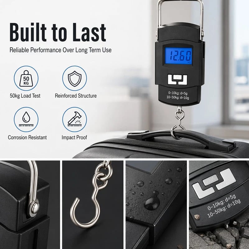 💥 🔥Mini Portable Digital Luggage Scale