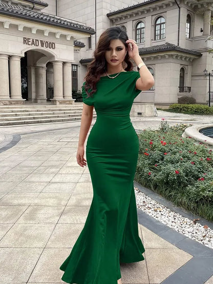 💃WOMEN'S ELEGANT SLEEVELESS OFF SHOULDER BODYCON LONG FORMAL PARTY EVENING DRESS(🔥Same as in the video)