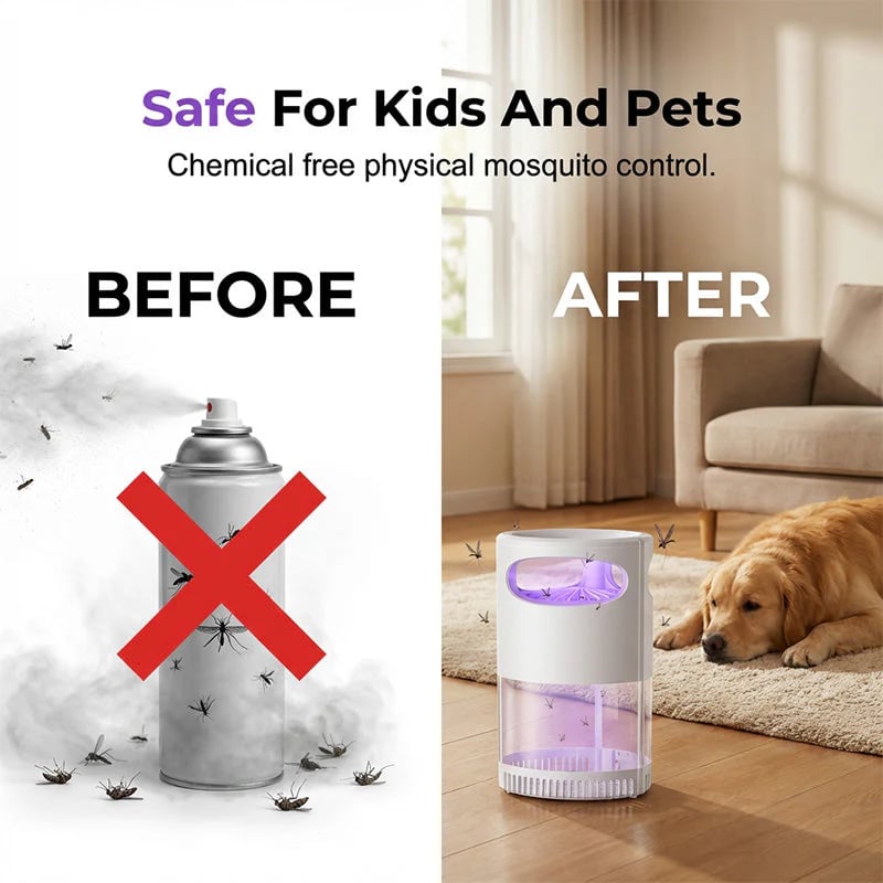 🔥Last Day 49% OFF - 🦟UV Mosquito Killer Lamp – 🔇quiet, USB, chemical-free. 🌙