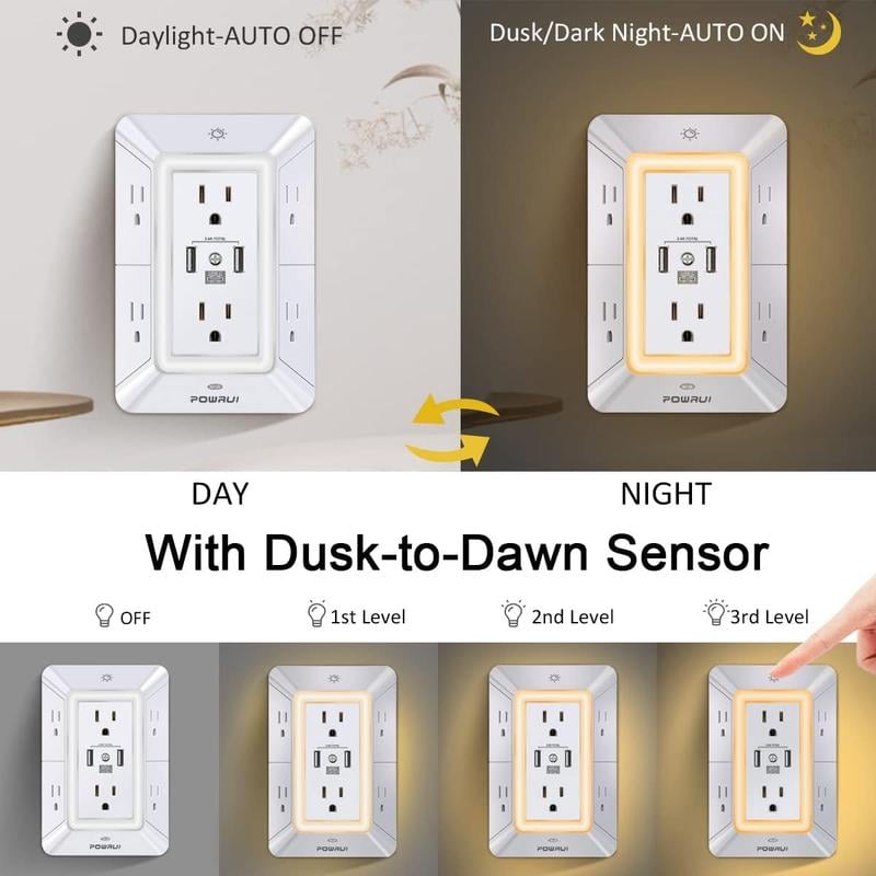 ✨LAST DAY ONLY 50% OFF🔥 Multi Plug Outlet Surge Protector