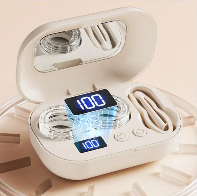 🔥Last Day 50% OFF - Ultrasonic Contact Lens Cleaner - Portable Machine with USB Charger