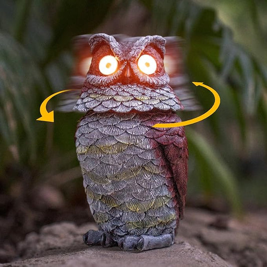 🔥Last 4 hours Sale: Save $30 -🦉Red Solar Owl with Flashing Eyes