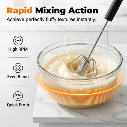 🥚! 🔥 Stainless Steel Semi-Automatic Hand Egg Beater – Fast & durable – Perfect for eggs, batter or cream – smooth whisking without effort 🍳