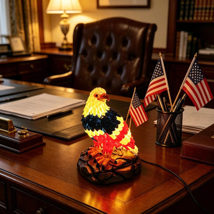 🔥Last Day 49% OFF - 🦅🌙U.S. 250th Eagle Stained Table Lamp✨