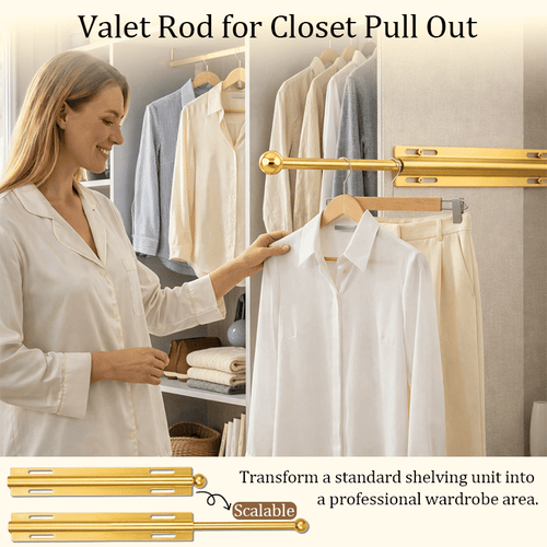 🗄️Valet Rod for Closet Pull Out