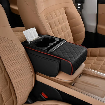 🏆Multifunctional PU Leather Car Armrest Box Mat