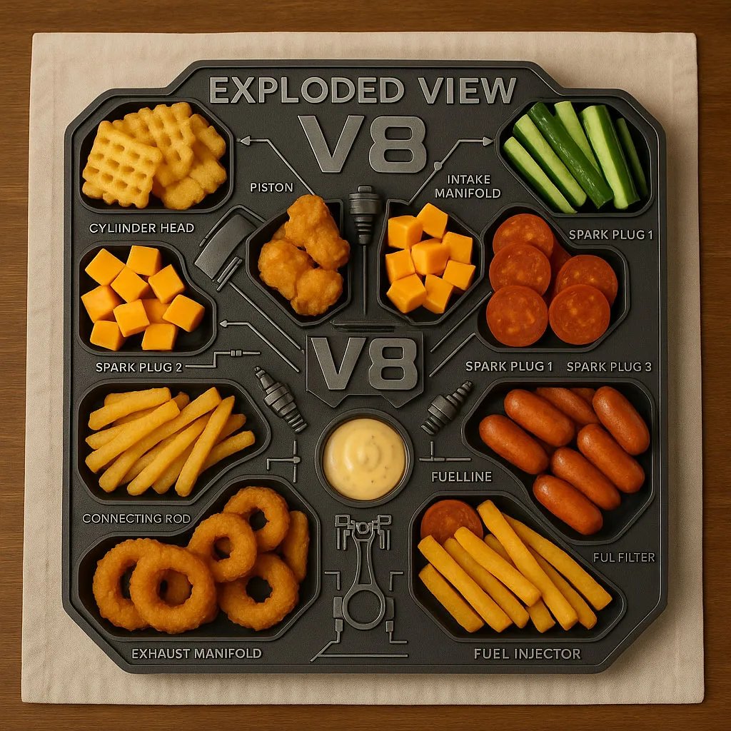 🔥Last Day 49% OFF - 🚗V8 Engine Food Platter