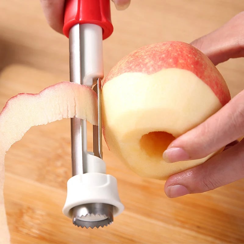 🥳2026 HOT SALE🥳💞50K+ SOLD!🔪🛒! The 2-in-1 Kitchen Hero: Core & Peel with a Twist. Stainless Steel Fruit Tool! 🍎⏱️