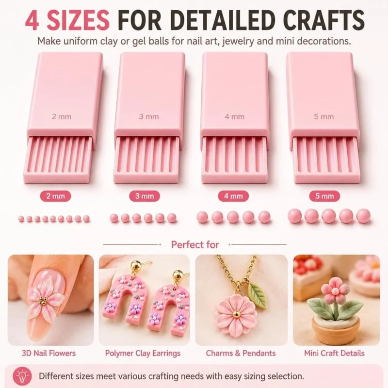 🥳2026 HOT SALE🥳💞50K+ SOLD!🔮✨🎨 3D Printed Clay Ball Maker – Perfect Mini Balls in Seconds ✨