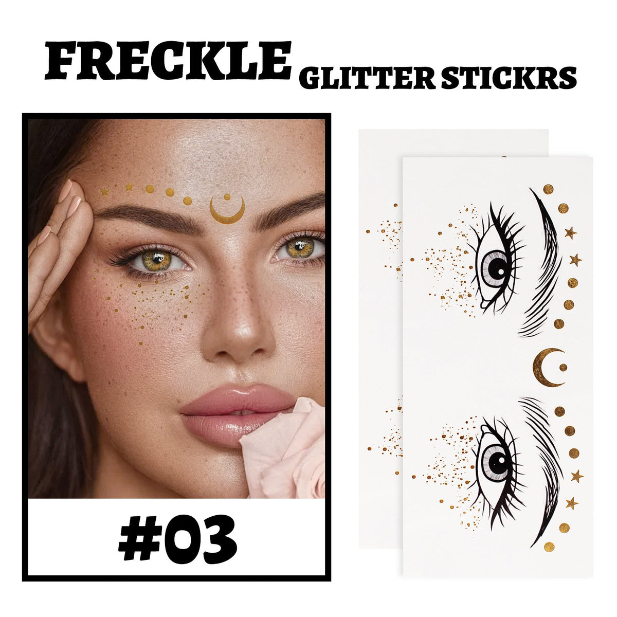 🔥LAST DAY SALE 49% OFF🎁Glitter Freckle Facial Tattoo Stickers