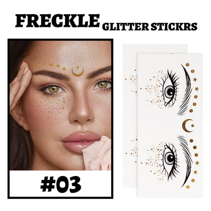 🔥LAST DAY SALE 49% OFF🎁Glitter Freckle Facial Tattoo Stickers