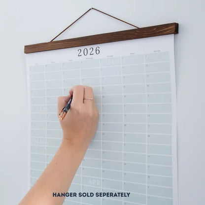 🗓️🏡 2026 Wall Calendar – Cozy Pecan Print Design
