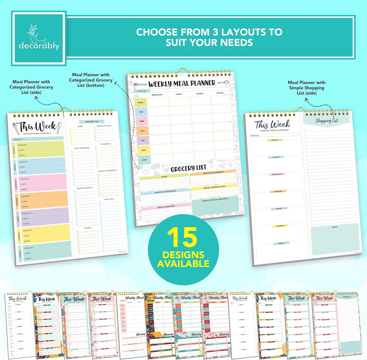 🔥LAST DAY 50% OFF📝Weekly Meal Planner Magnet with Grocery List